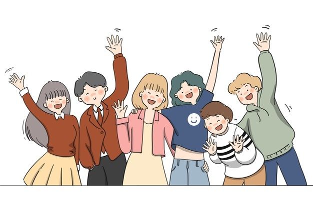 Happy students celebrating